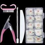 Pcs/Box False Nails Tips Manicure Kit Nail File