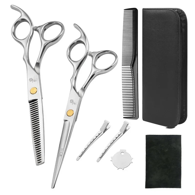 Hair Scissors Professional Hairdressing Set Barber Thinning Shears