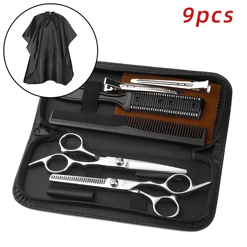 Hair Scissors Professional Hairdressing Set Barber Thinning Shears