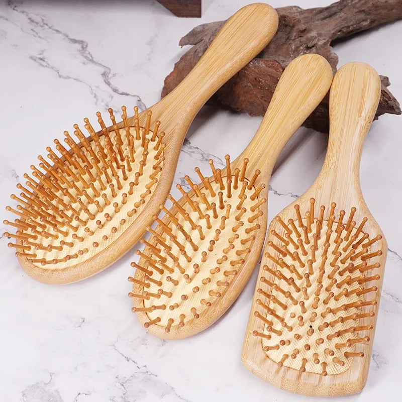 Hair Brush Women Massage Bamboo Combs Anti-Static High