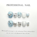 Handmade Kawaii Press On Nails Short Korean Partysu