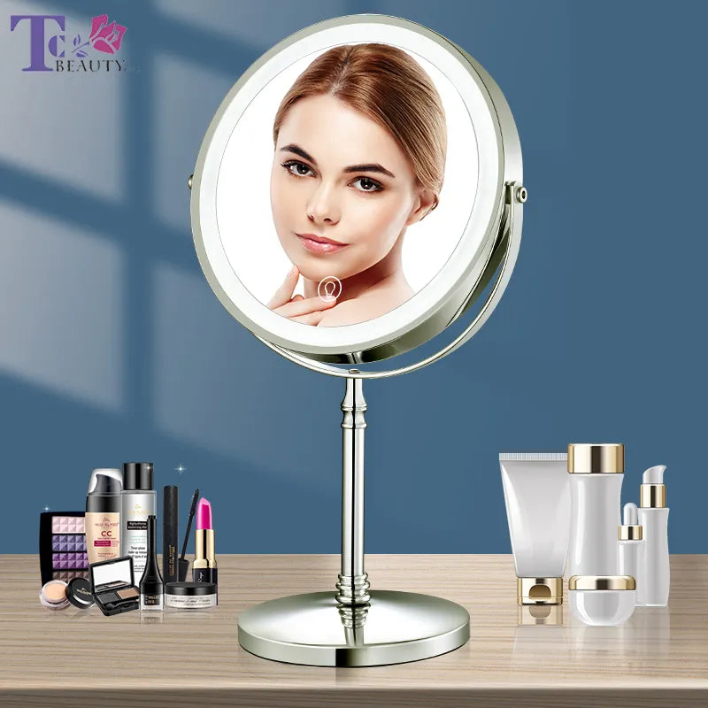 Gold Makeup Mirror With Light Usb Charging X