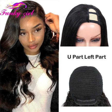 Fg Body Wave U Part Wig Non-Lace Glueless