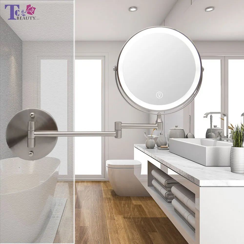 Wall Mounted Bathroom Mirror Adjustable Led Makeup Mirror