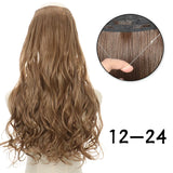 Hair Extensions No Clips Synthetic Fake Hair Ombre