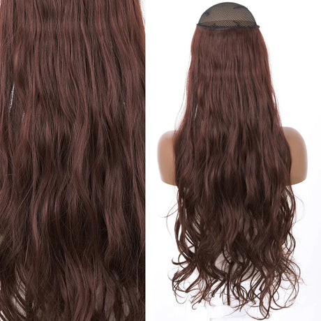 Merisihair Synthetic No Clip Invisible Wire Hair Extensions