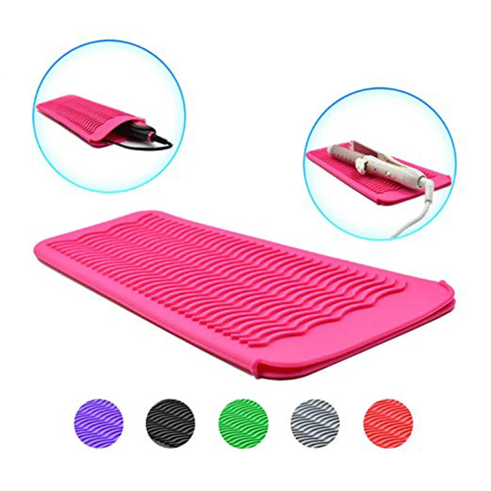 Silicone Heat Resistant Insulation Mat Pouch For Curling