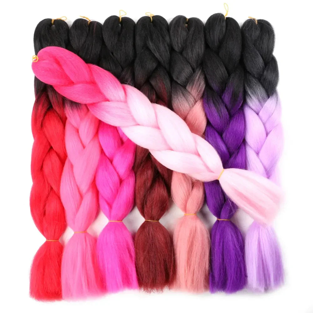 Mirra’s Mirror 24inch Synthetic Braiding Hair Extensions 10pcs Wholesale Colorful Braids Hair Jumbo Braid Hair Black Brown