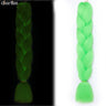 24 Fluorescent Green Jumbo Braids 100g Synthetic Hair Extensions