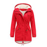 Quanss Winter Jacket Women Fashion Hooded Parkas Outwear