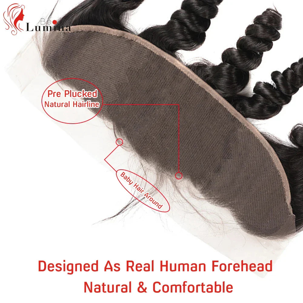 Loose Wave Frontal X Swiss Lace Frontal Ear