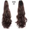 Synthetic Long Wavy Claw Clip On Ponytail Drawstring
