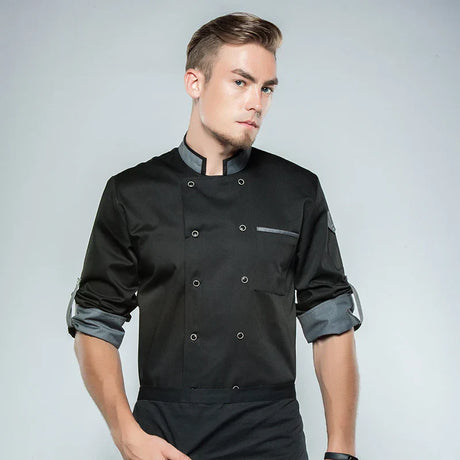 Chef Shirt Chef Jacket Long Adjustable Sleeve Men