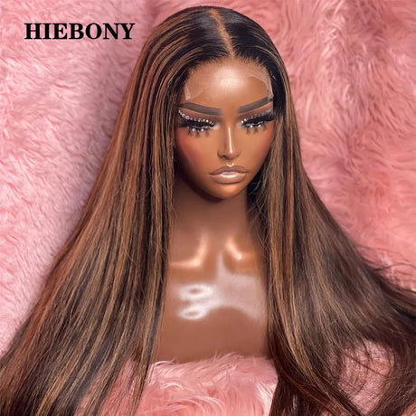 Highlight Straight Lace Front Wig Human Hair