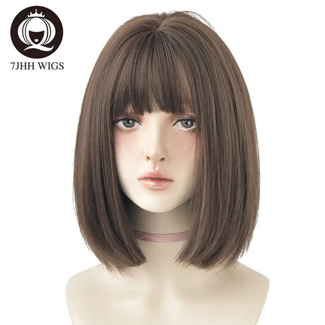 Jhh Wigs Black Short Bob Wig For Girl