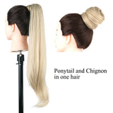 Soowee Long Synthetic Hair Extension Blonde Wrap Pony