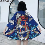 Japanese Kimono Traditional Clothing Crane Carp Anime Kimono