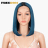 Freedom Straight Synthetic Lace Wigs Short Bob Ombre