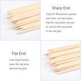 Pack Wooden Cuticle Pusher Remover Orange Stick Sticker