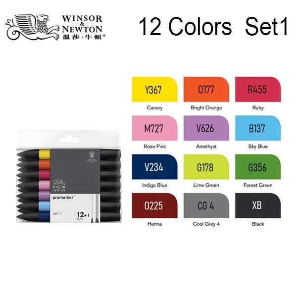 Winsor&Newton Colors Promarkers Alcohol Base Ink Twin