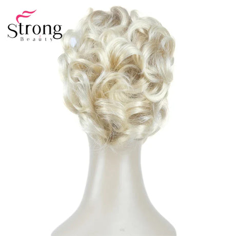 Strongbeauty Silver Short Natural Wave Ponytail Hair Extension