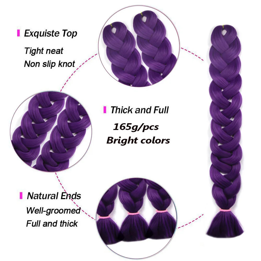 G Jumbo Braiding Hair Long Synthetic Crochet Hair