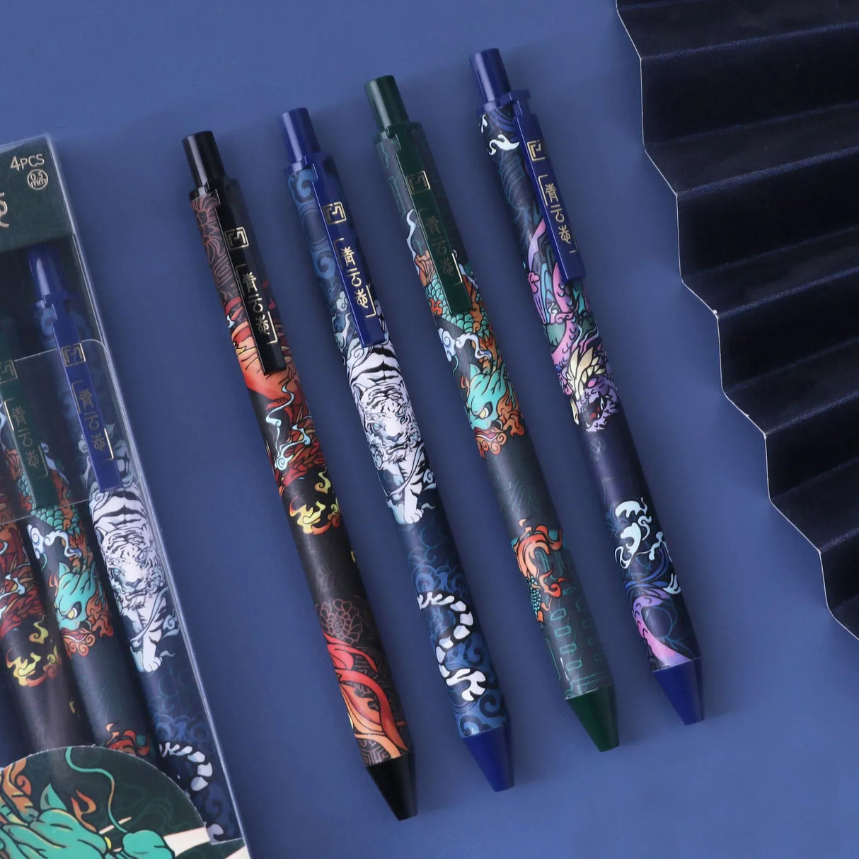 Cool Chinese Dragon Pattern Gel Pen Black