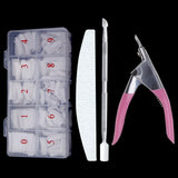 Pcs/Box False Nails Tips Manicure Kit Nail File