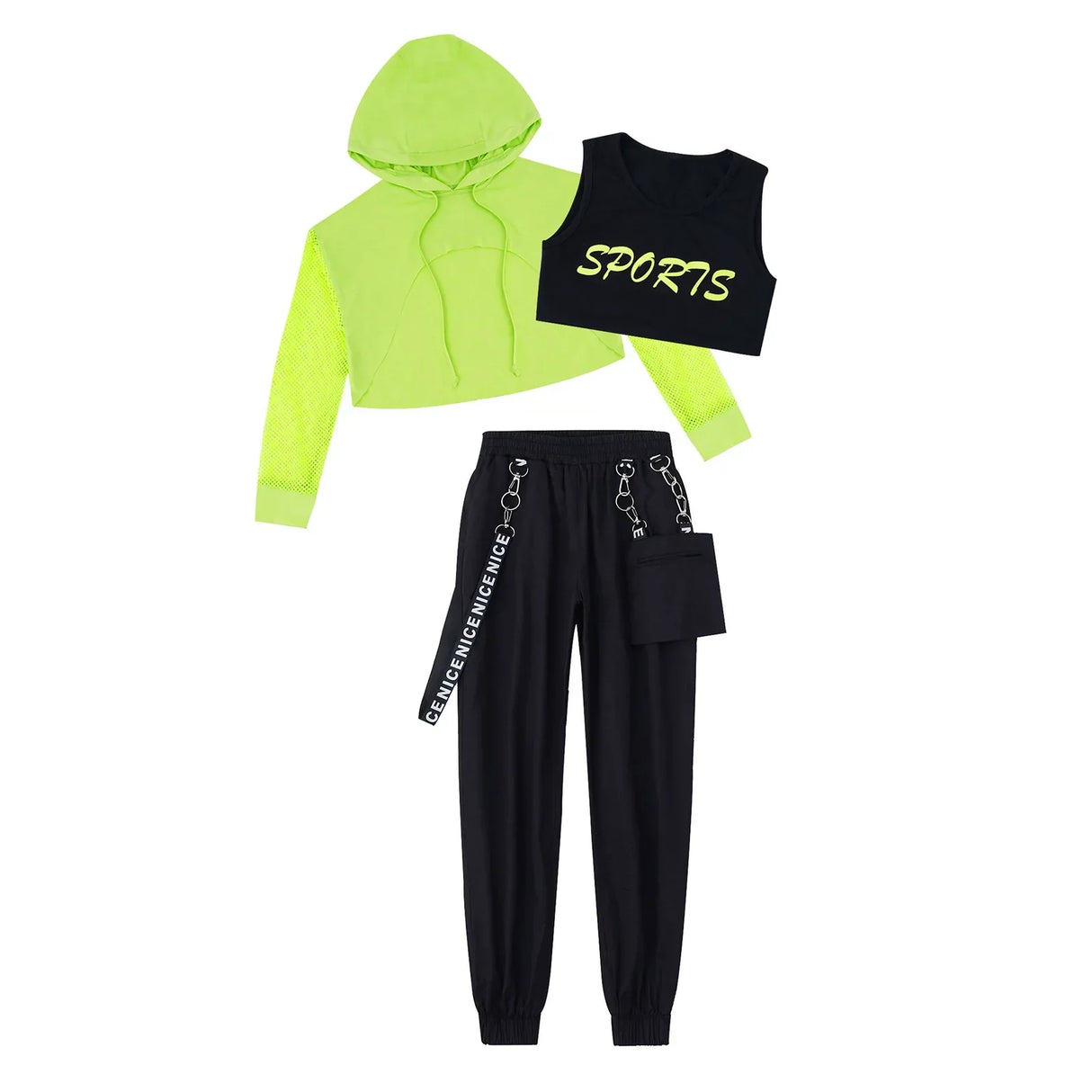 Kids Girls Jazz Hip Hop Dance Costume Street