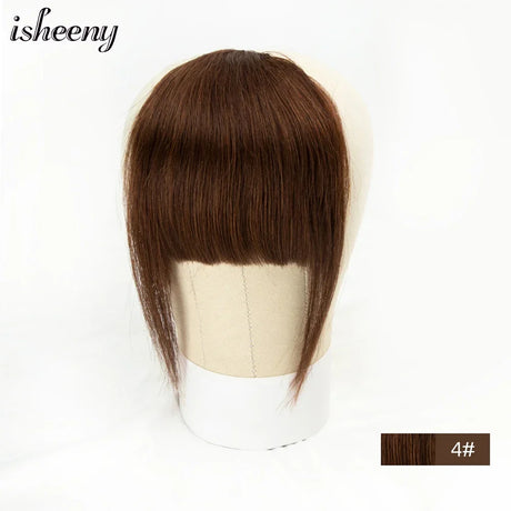 Isheeny Human Hair Bangs Clips In Black Blunt