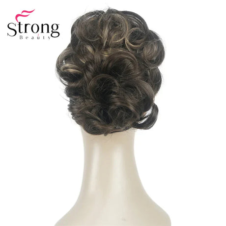 Strongbeauty Silver Short Natural Wave Ponytail Hair Extension