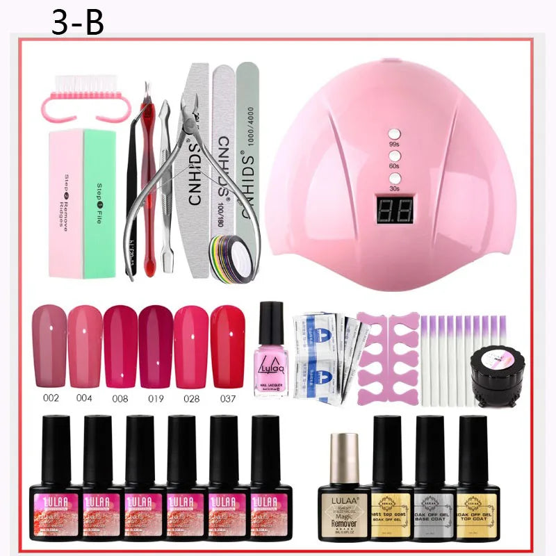 Manicure Set W Uv Led Lamp Dryer With