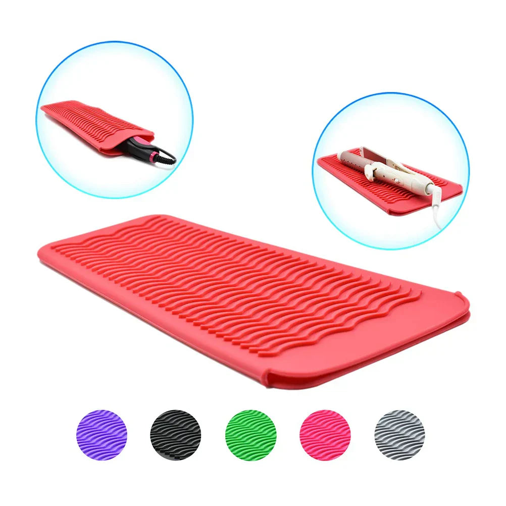 Silicone Heat Resistant Insulation Mat Pouch For Curling