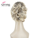 Strongbeauty Silver Short Natural Wave Ponytail Hair Extension