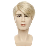 Gres Short Blonde Wigs Men Synthetic Wig Male