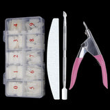 Pcs/Box False Nails Tips Manicure Kit Nail File