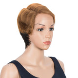 Trueme Short Pixie Cut Lace Wig Colored Brazilian