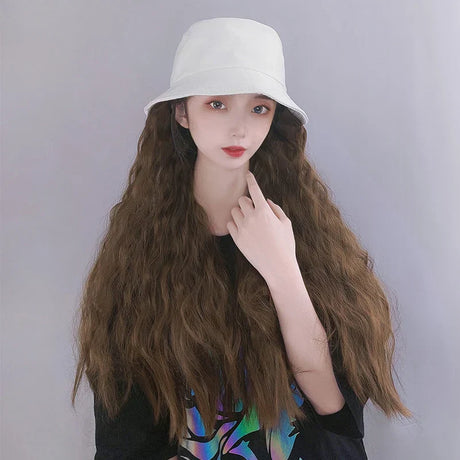 As Syntheti Curly Hair Lamb Wool Fisherman Hat