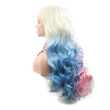 Cosplay Synthetic Lace Front Wig Platinum Blonde Ombre