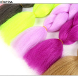 24 Fluorescent Green Jumbo Braids 100g Synthetic Hair Extensions