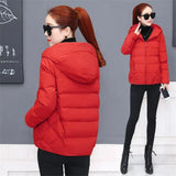 Short Hooded Cotton Jacket Women Parka Coats Autumn