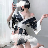 Japanese Kimono Traditional Geisha Costume Women Sexy Dress