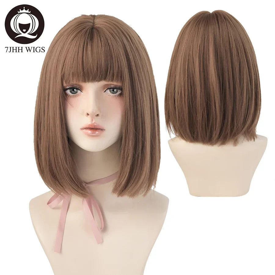 Jhh Wigs Black Short Bob Wig For Girl