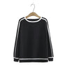 Women' Sweaters Fashion Autumn Jumper Striped Splice Raglan