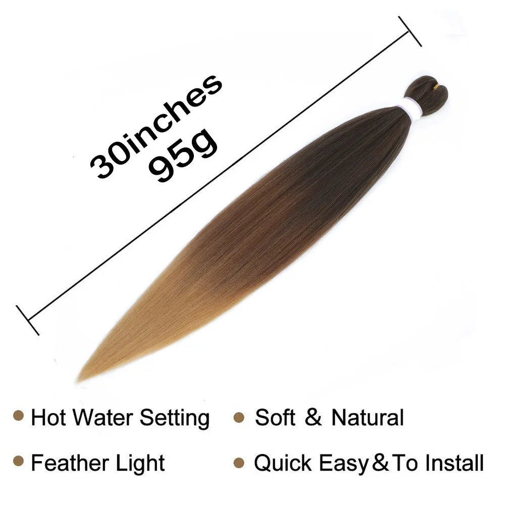 Alororo Ombre Pre Stretched Braiding Hair Synthetic Hair