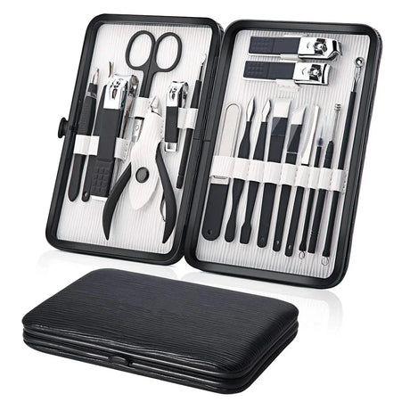 Professional Manicure Set Kit Pedicure Scissor Tweezer Eyebrow