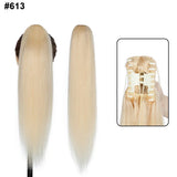 S-Noilite Ponytail Human Hair -Inches Claw Clip In