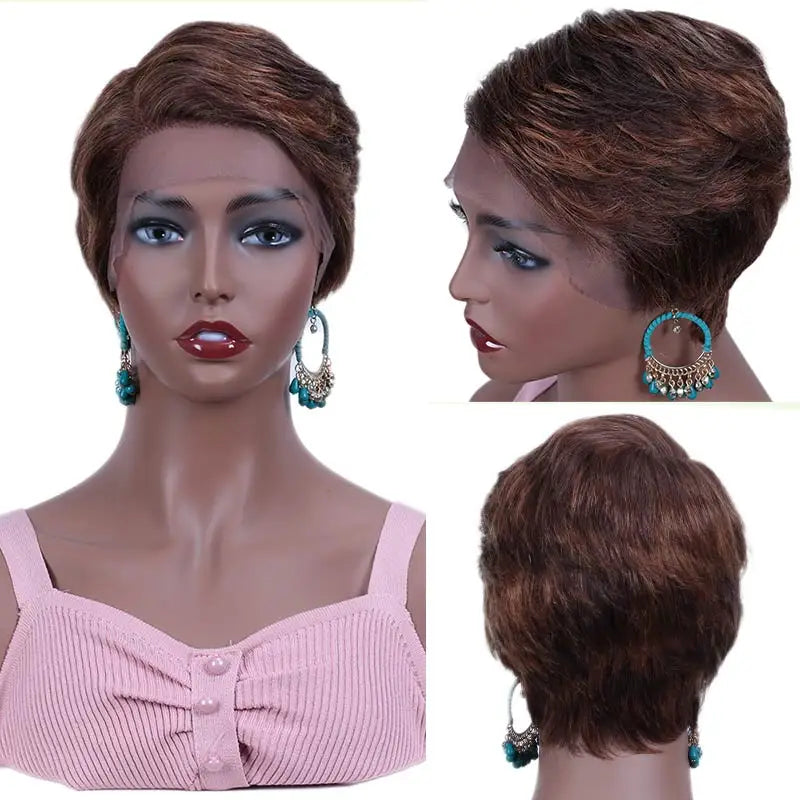 Rebecca Short Bob Wig Pixie Cut Wig Straight