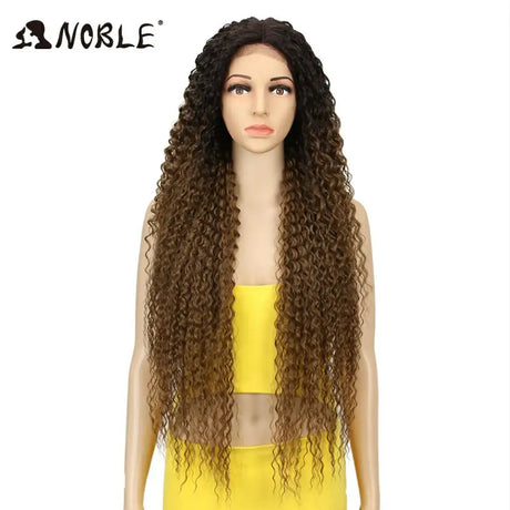 Noble Synthetic Lace Front Wig Long Curly Wig