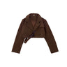 Hip Hop Outfits Girls Performance Wear Brown Blazer